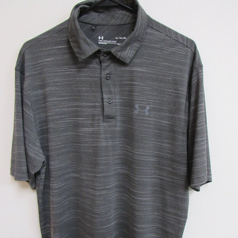 Under‎ Armour Men's XL Gray Heather HeatGear Loose Polo Shirt